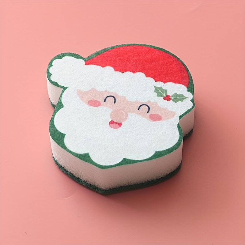 Christmas Cartoon Printed Sponge Wipe Set Multifunctional - Temu