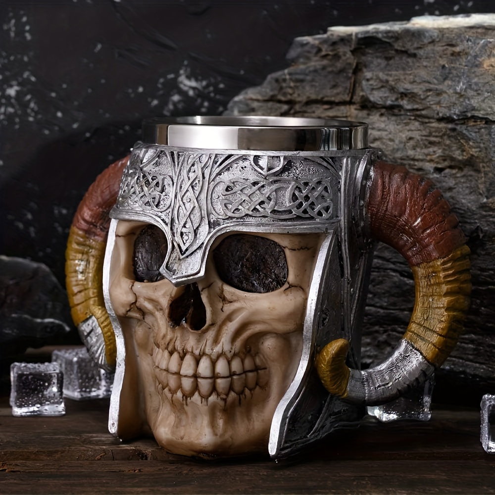 Skull Ice Cream - Engraved Stainless Steel Tumbler, Funny Adult Gift, Skull  Decor