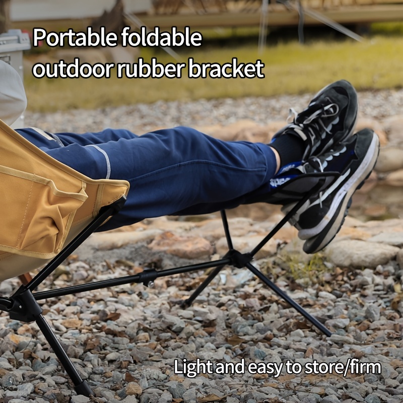 Portable Folding Chair Footrest Aluminum Alloy Foldable for Camping Picnic