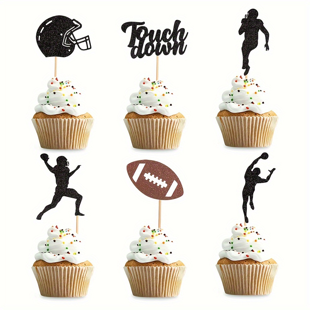 Déco de gateau rugby pour cupcakes