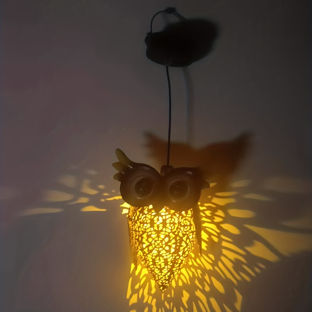 1 Pc Hibou Creux Lumière LED Solaire Fer Suspendu Lumière Pour Extérieur  Pelouse Cour Jardin Décoration - Temu France