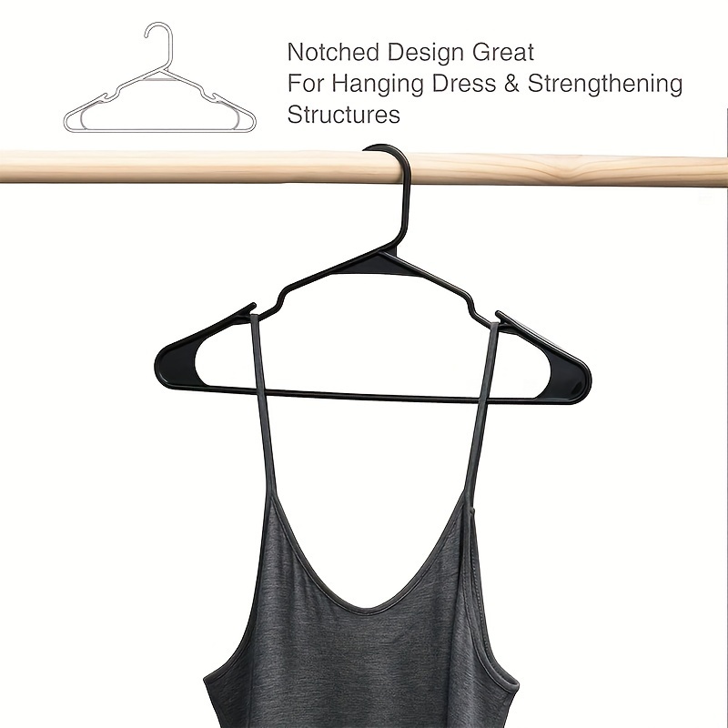 Plastic Hangers Save Space With Sturdy Clothing Notch - Temu