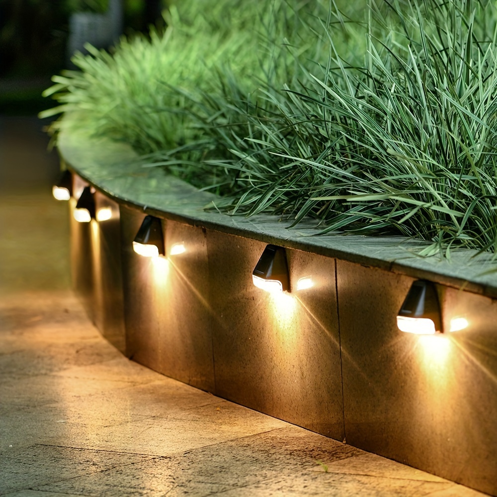 2/4/6pcs Luces Solares Exteriores Luz Decorativa Pared Patio - Temu