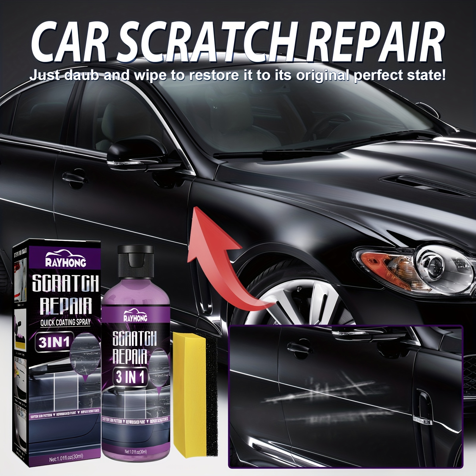 2*30ml Car Paint Scratch Repair Remover Agent Coating Maintenance  Accessories