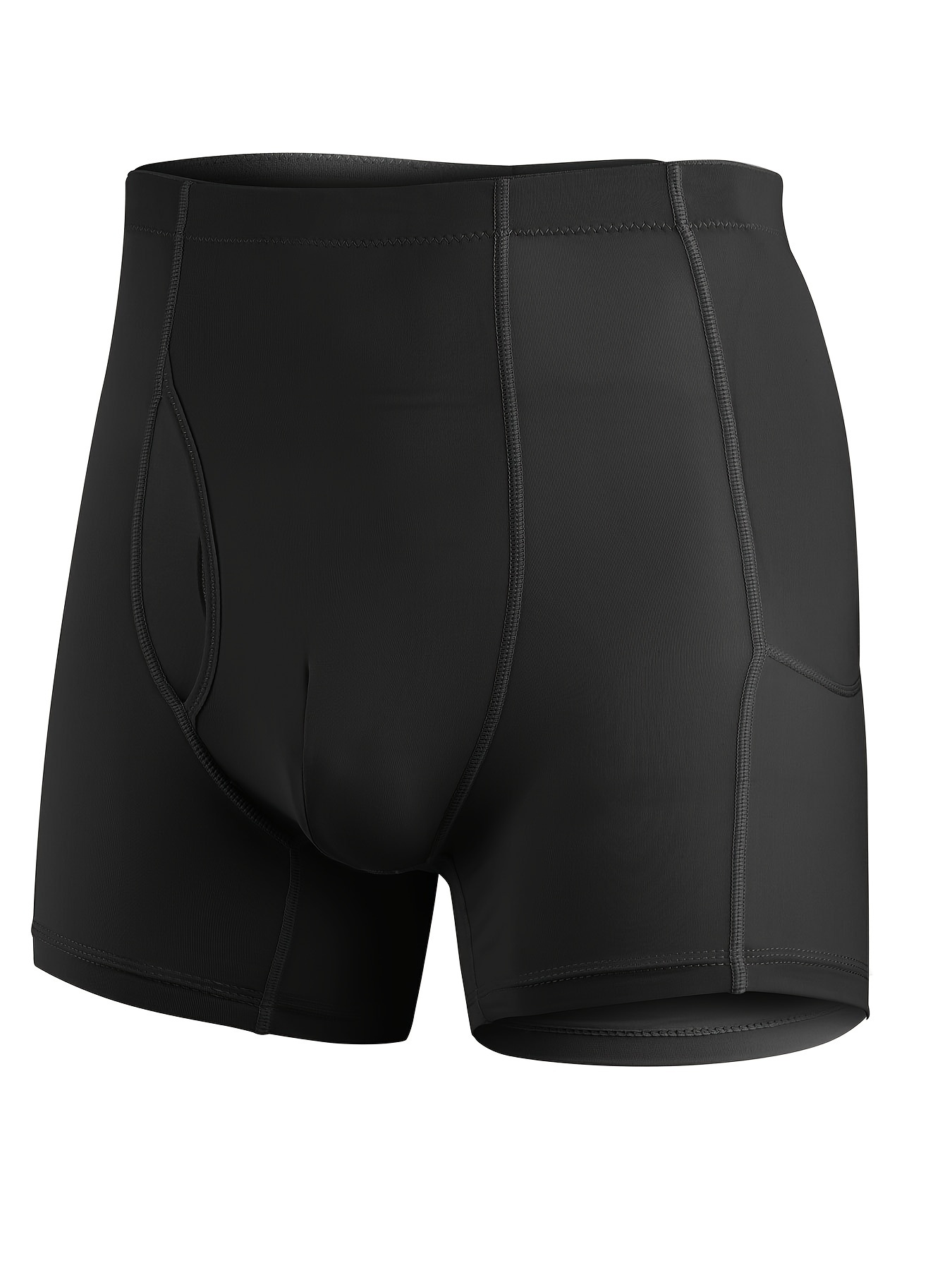 JUNLAN Men's Body Shaper Hip Enhance Underwear, Basic Boxer Briefs, Tummy  Control Butt Lifter Shorts With Removable Pad