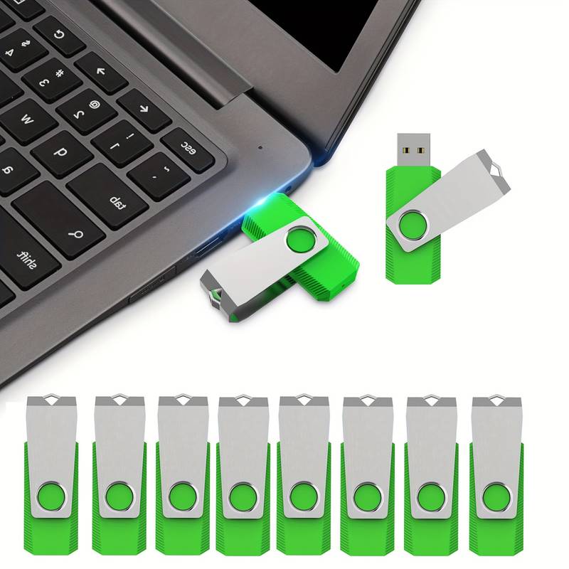 HKUU 10-Pack USB 2.0 Flash Drives – Assorted Colors & Capacities 1GB To 16GB Thumb Drives