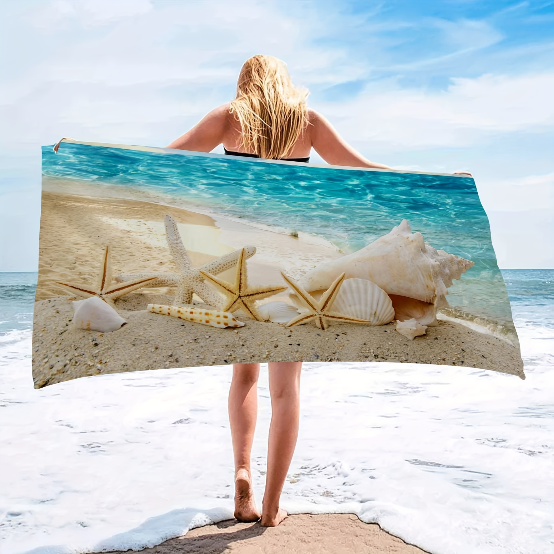  Toalla de playa grande, toalla de playa de microfibra grande,  30 x 60 pulgadas, toalla de baño de secado rápido para baño, toallas de  natación ligeras y absorbentes, toallas de piscina