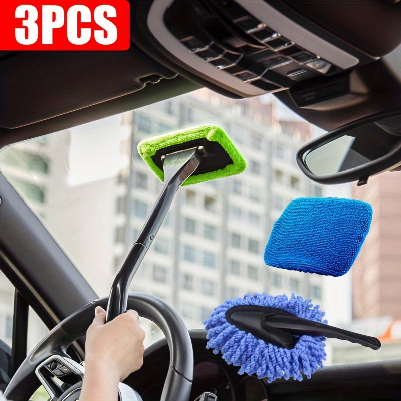 Car Glass Plastic Cleaning Brush With A Replacement Detachable Brush