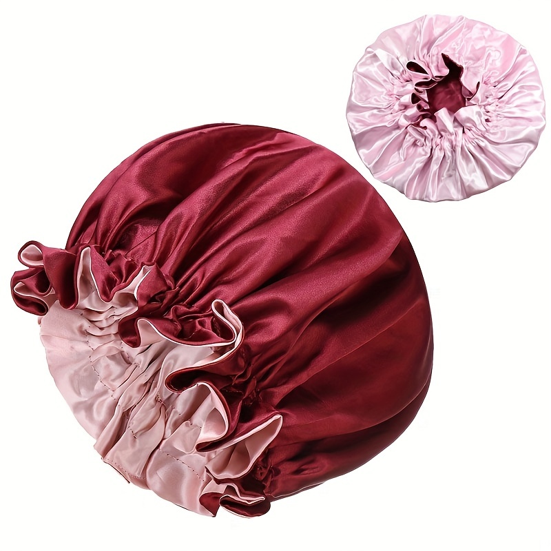 Cappello Notte In Satin, Cuffia Doccia Motivo A Piume E Fascia Elastica  Larga, Cuffia Notte In Seta Proteggere I Capelli Donne Capelli Ricci  Naturali - Accessori Bagno - Bellezza E Salute - Temu Italy