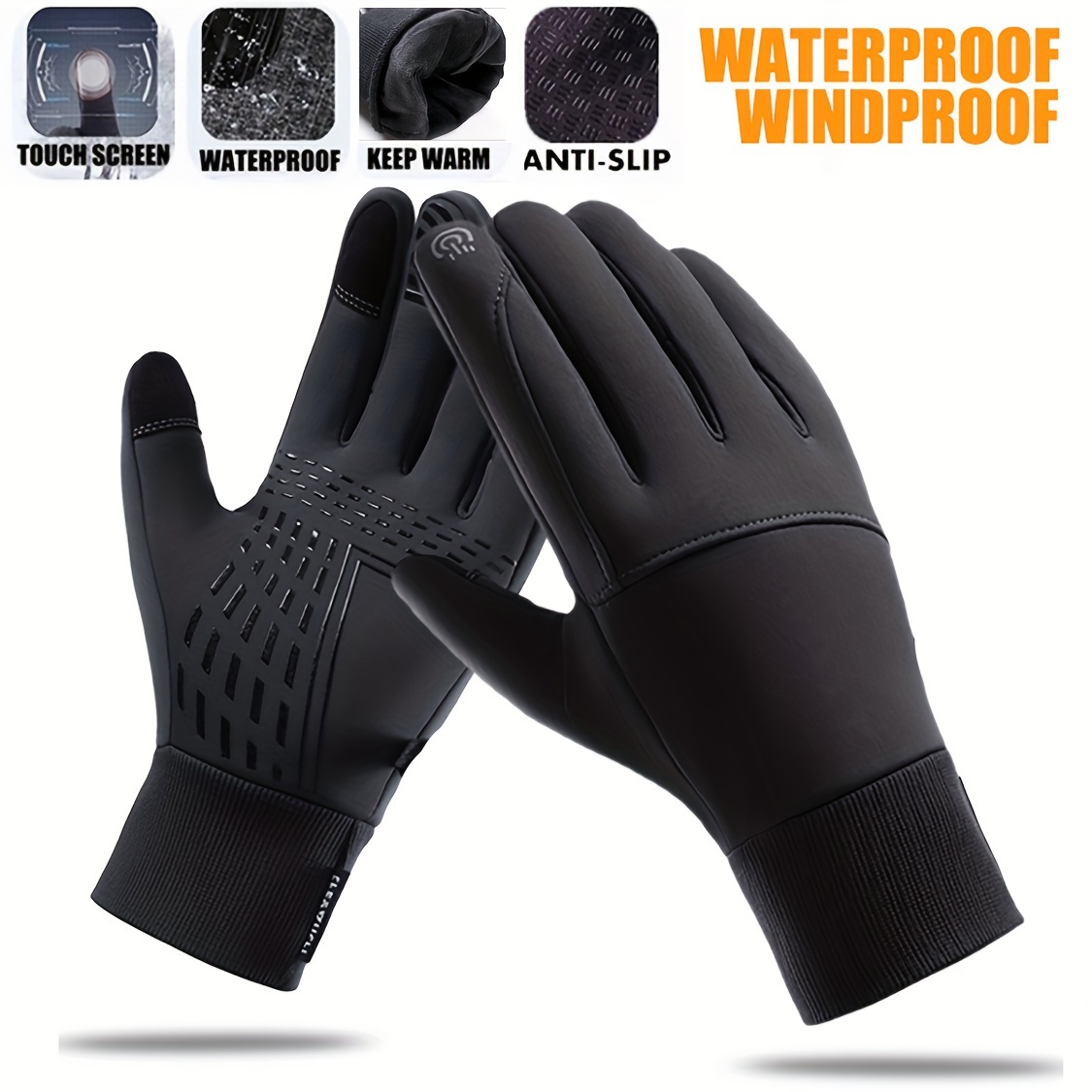 Touch Screen Wear Unisex Waterproof Cycling Gloves - Temu