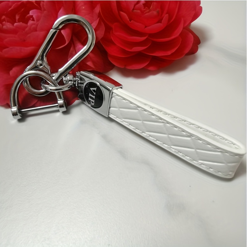 Leather Bow Shape Keychain Rhinestone Keychain Pendant With Number