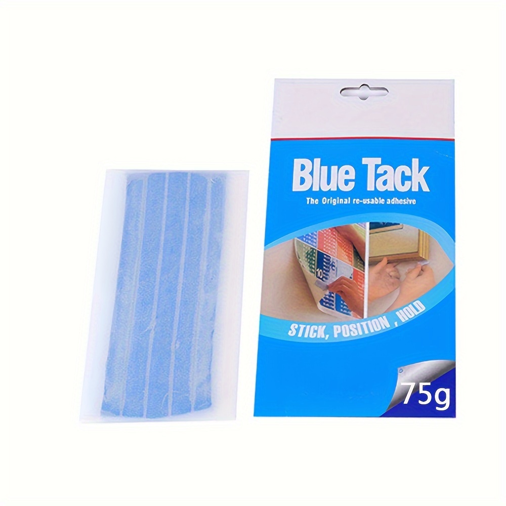 Blu-Tack Multipurpose Adhesive Slime Reusable Removable Adhesive Gray Tabs  75g Tool Office Home Improvement Blue