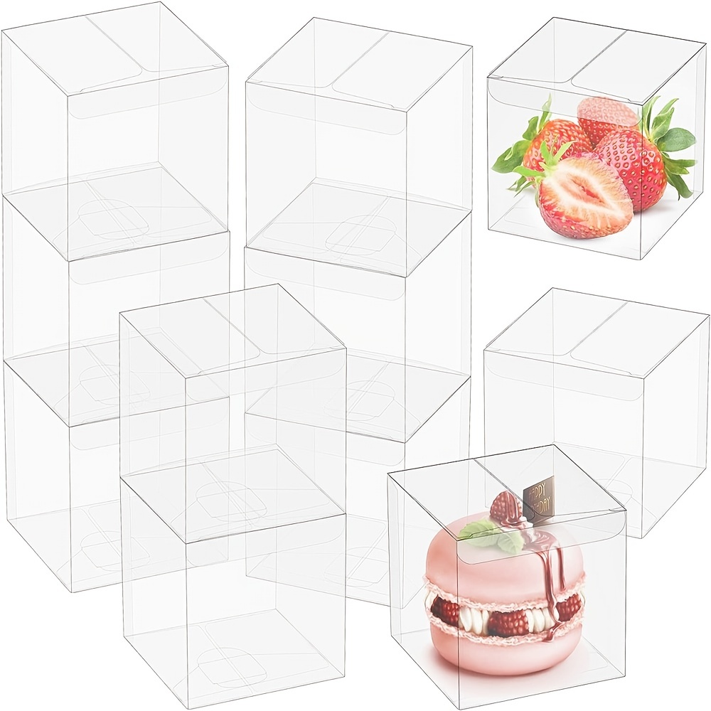50 Pièces Boîte à Friandises en Plastique Boîte Transparente pour Emballage  Petite Boîte Transparente pour Faveurs Petite Boîte à Bonbons Transparente