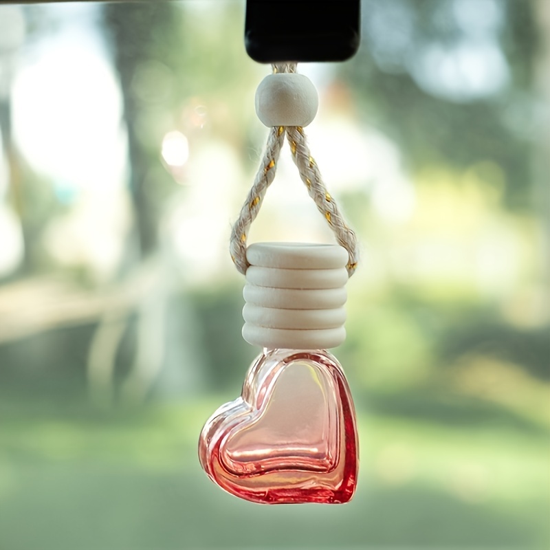 Heart Design Car Aromatherapy Bottle Pendant Empty Clear - Temu