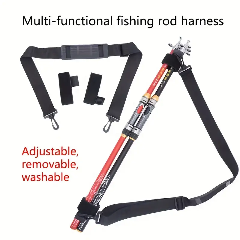 Fishing Rod Straps With Shoulder Belt For Carry, Fishing Rod Tip Cover  Protector, Fishing Accessories & Stuff Unique Gifts For Men/Dad