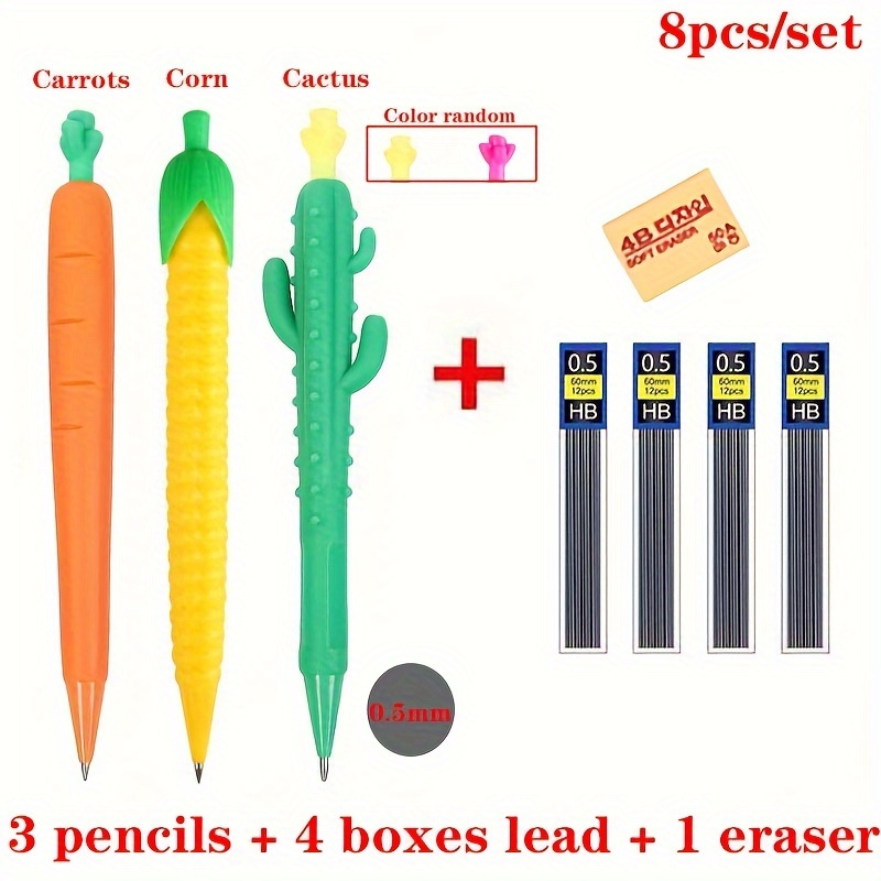 silicone carrot pencil case and 0.5mm