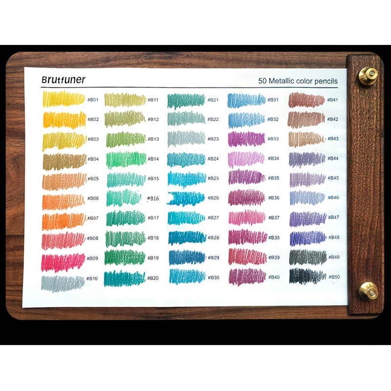 Brutfuner 12pcs Metallic Colored Pencils lapis de cor profissional Go –  AOOKMIYA