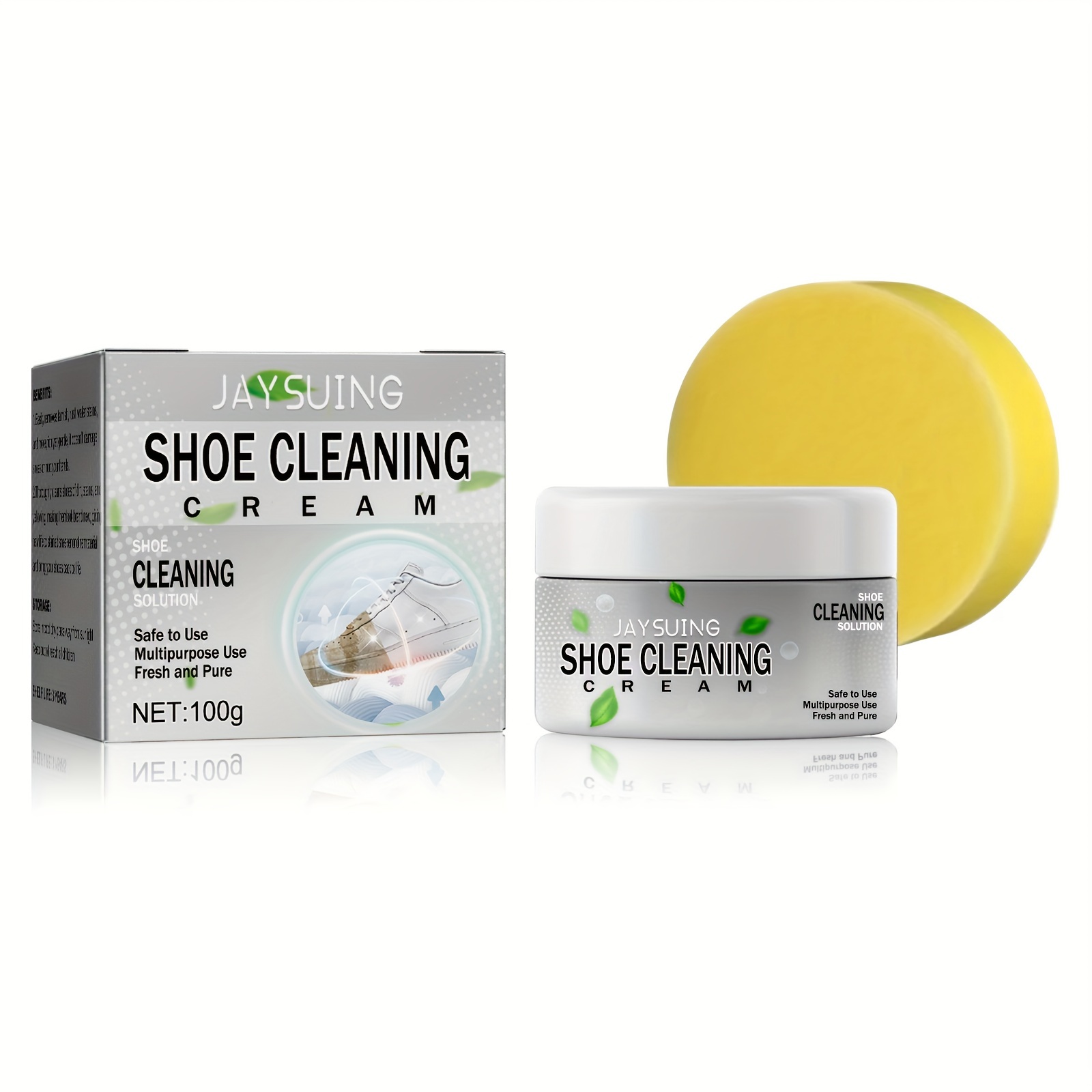Crème de nettoyage de chaussures blanches Crème de chaussures efficace pour  le nettoyage des chaussures Taches, huile, jaunissement, nettoyant pour  chaussures