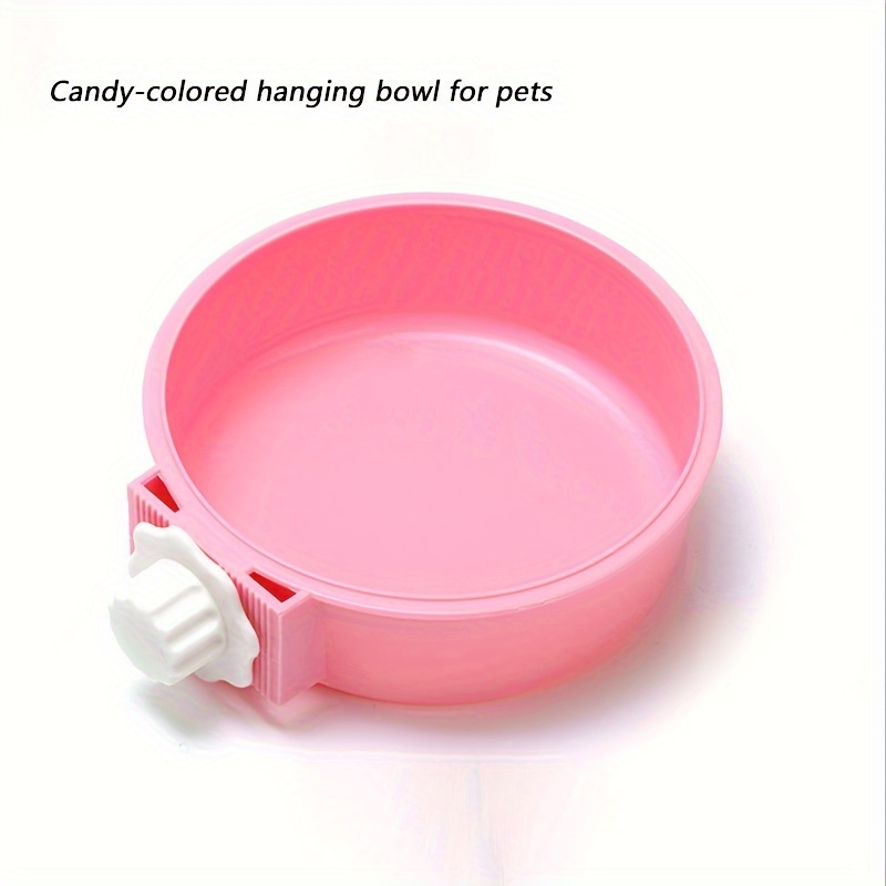 Solid Color Dog Bowls Plastic Dog Food Bowl Water Bowl Dog - Temu