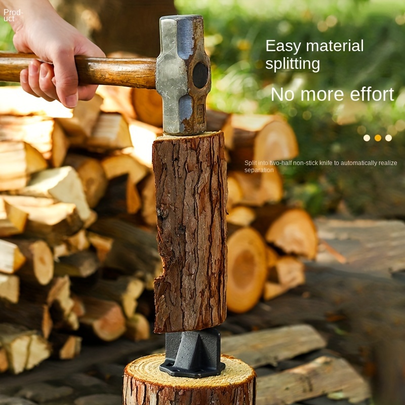 Divisor de leña encendida, divisor de madera de alta resistencia Cortador  de corte de troncos manual para acampar en casa al aire libre