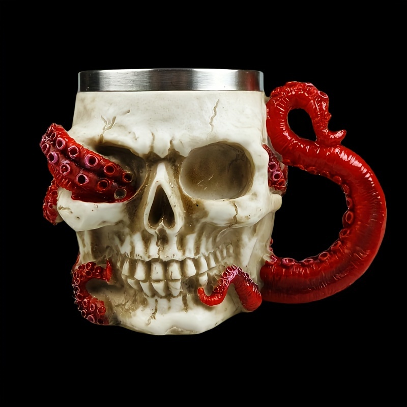 Creature Cups 12 Oz SKULL Cup Mug, Figural Surprise Skull Inside