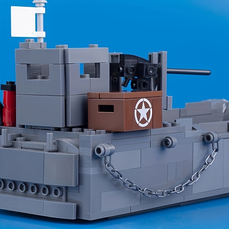 Landing Ship Building Block Toy Small Particle Military Model