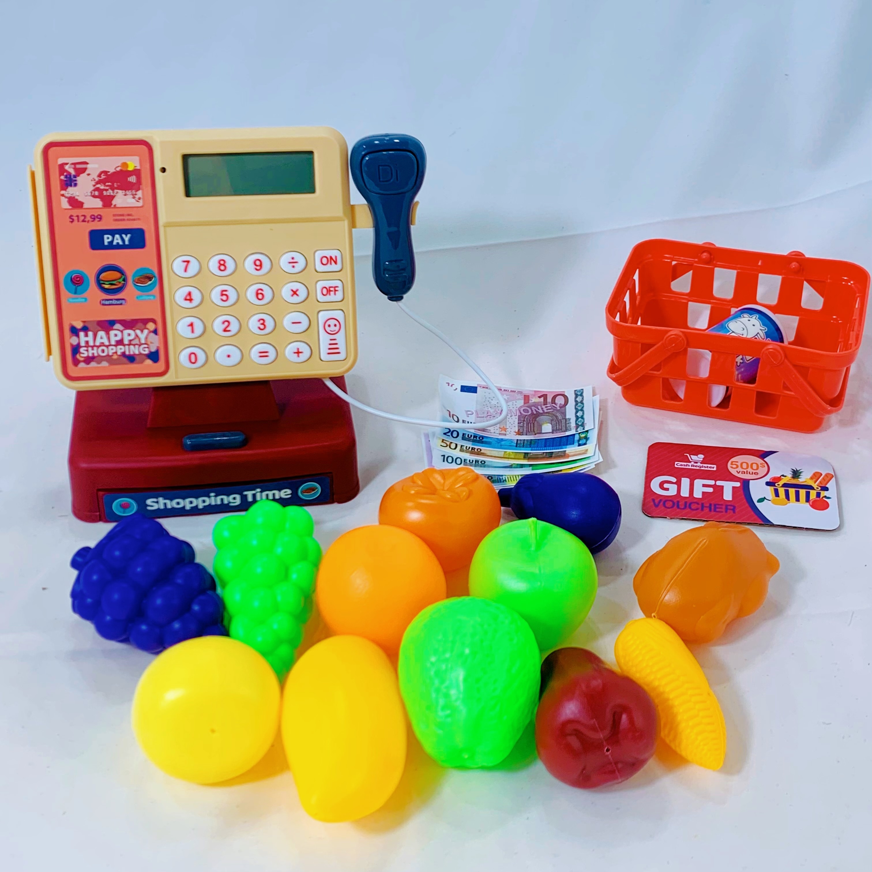  narutosak Caja registradora de juguete Juego con música Cajero  Tienda de comestibles Supermercado Interactivo Playset para niños Regalo  Juguete Azul : Juguetes y Juegos