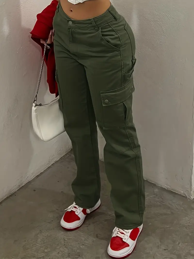 Women's Y2k Athleisure: Vintage High Waisted Cargo Pants A - Temu