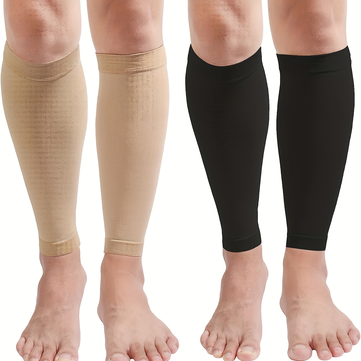Women's Footless Calf Compression Sleeves Elastic Leg Shaper - Temu