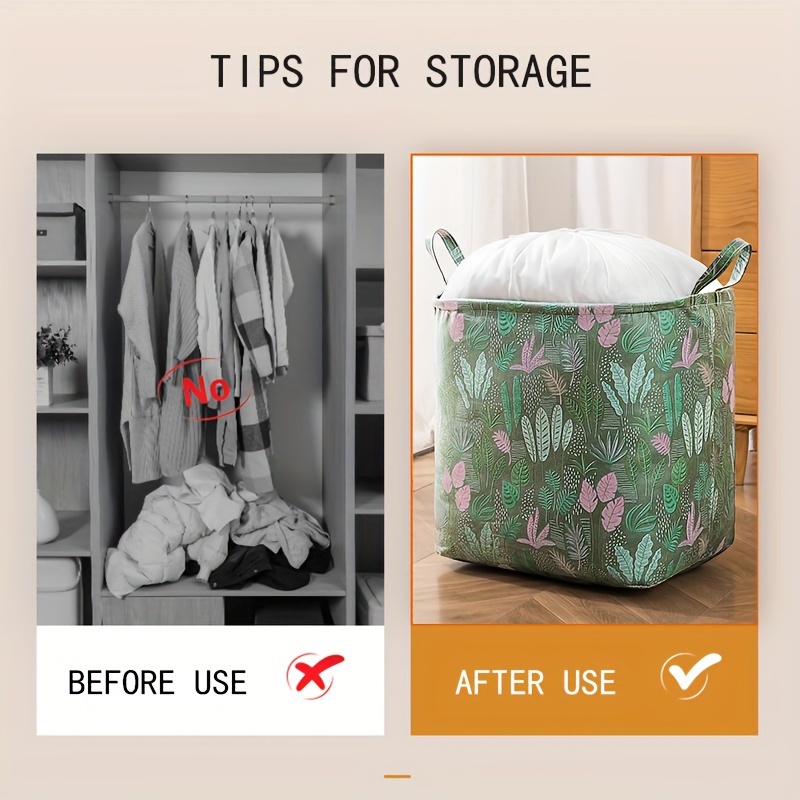 Wardrobe Clothes Organizer With Handle, Clothes Separation Storage Box,  Lightweight Closet Organizer - Temu
