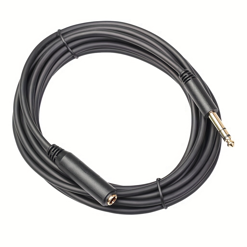 TISINO - Cable de extensión de auriculares de 6,35 mm pulgadas, cable de  extensión TRSF a TRSM, 1,8 m