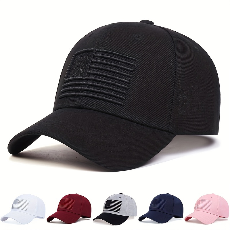 

Usa Embroidery Patriotic Baseball Cap, Curved Brim Breathable Sunscreen Fashion Sports Dad Hat Trucker Hat For Golf Tennis Running For Women & Men
