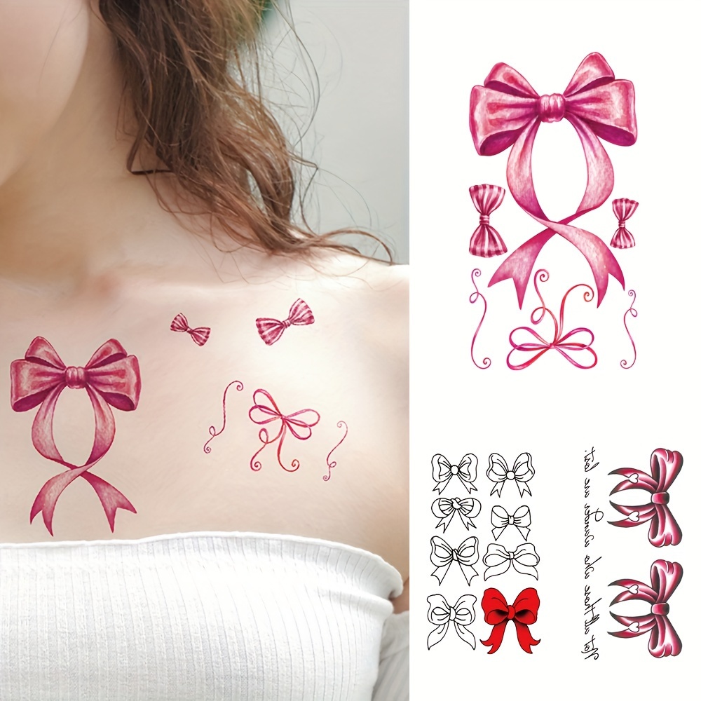 bow tattoos on chest