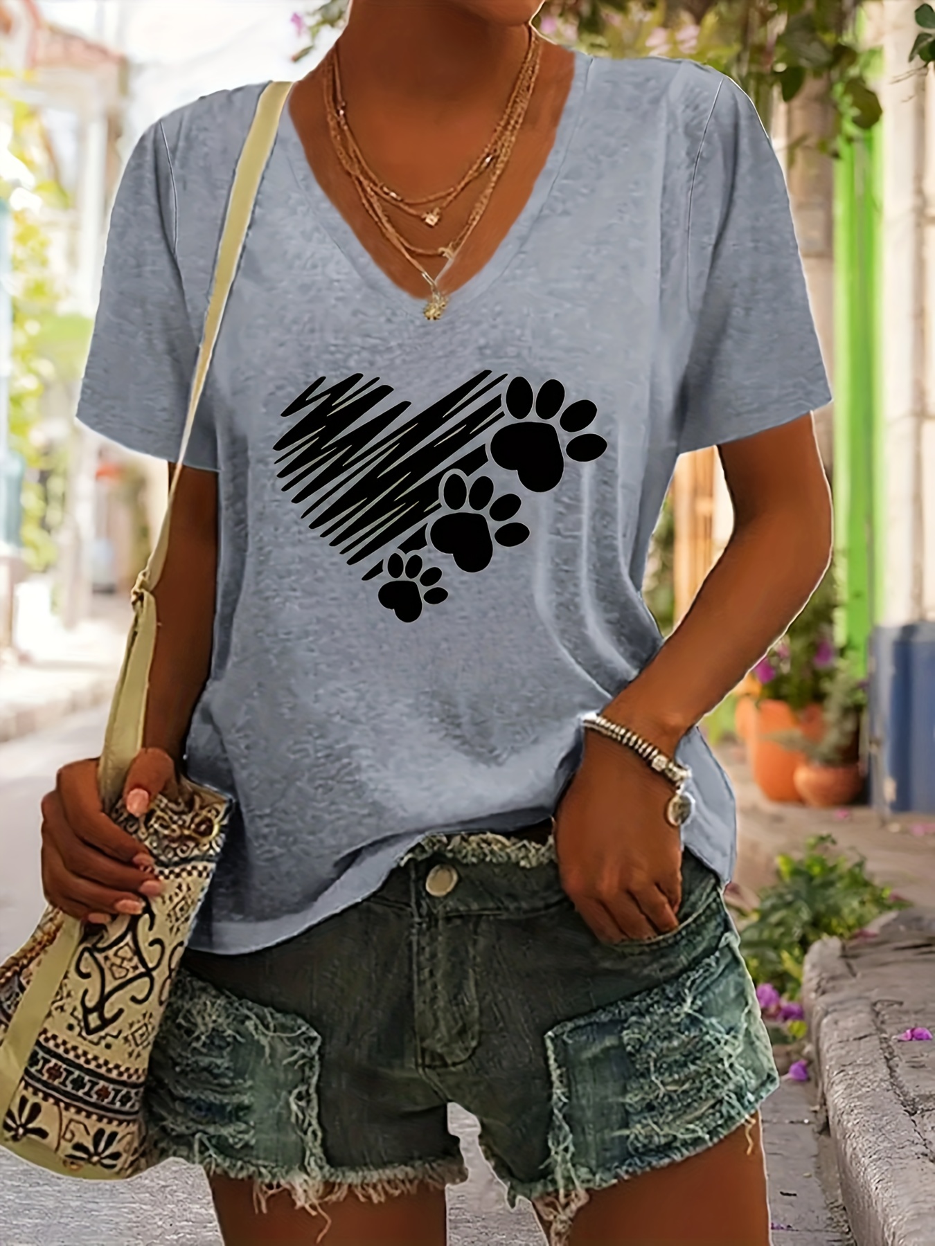 Paw Print T Shirts - Temu