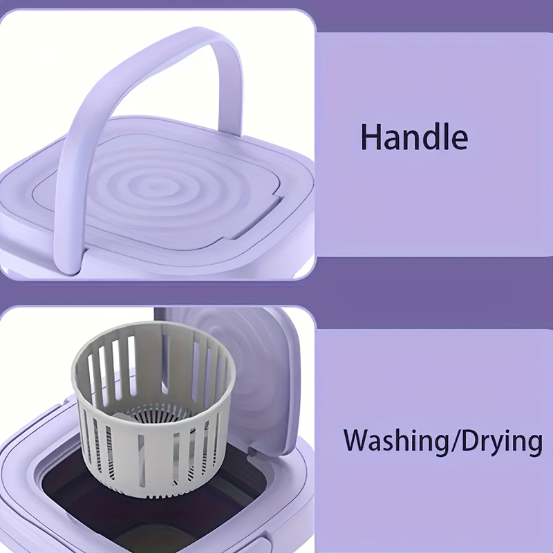 Tragbare Waschmaschine Mini Faltbare Reise Hause Unterwäsche Socken Bequem  Waschen Gerät Entfernt Schmutz Reinigung Werkzeuge 220v