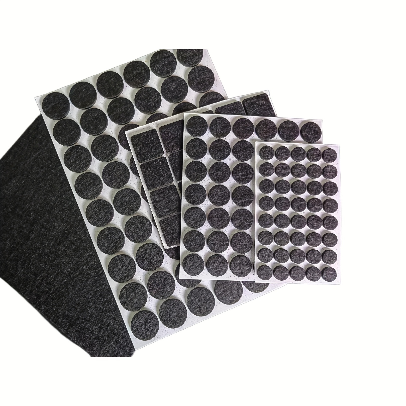 Uxcell Cabinet Legs Round Self Adhesive Felt Pads Mats 15mm Dia 40pcs | Harfington, Black