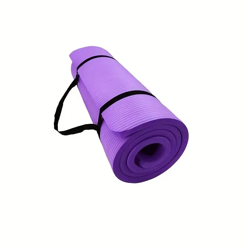 Tapis De Yoga Antidérapant Épais De 8mm, Tapis De Fitness Doux Avec Sangle  De Transport, 72x24 Pouces/182.88x60.96cm, 1 Pièce - Temu Belgium