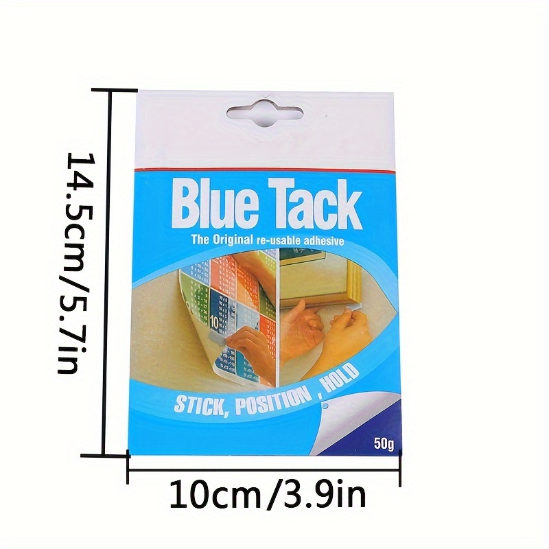 Hygloss Products HangTak - Reusable Adhesive Putty Tack for Posters, Signs, Crafts & More - 2 Ounces - Blue - 48 Packs