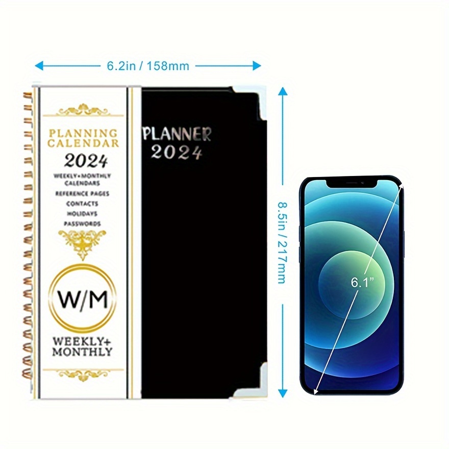2024 Weekly Monthly Planner 2024 Planner Planner January - Temu
