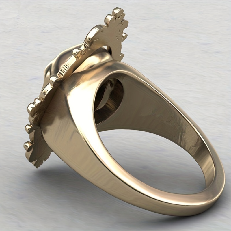 Men's Vintage Skull Ring Punk Hip Hop Mirror