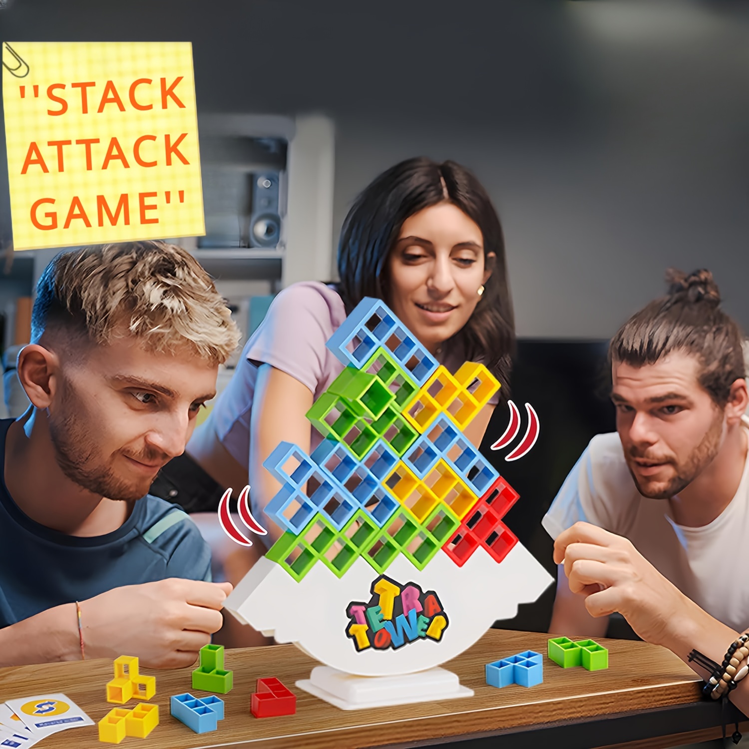 

Stack Game - Viral Interactive Balance Stacking ,board Game For & Office Game (random Color)