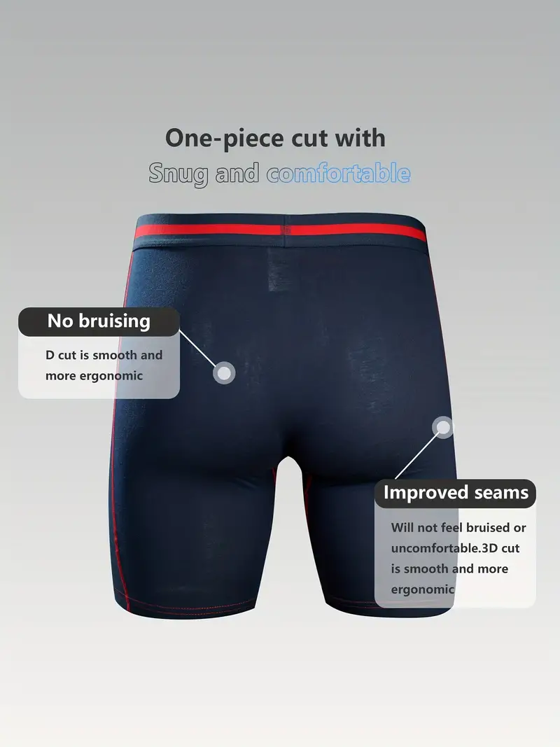 Men's Long Leg Boxer Shorts Briefs Pouch Sports Underpants - Temu United  Kingdom