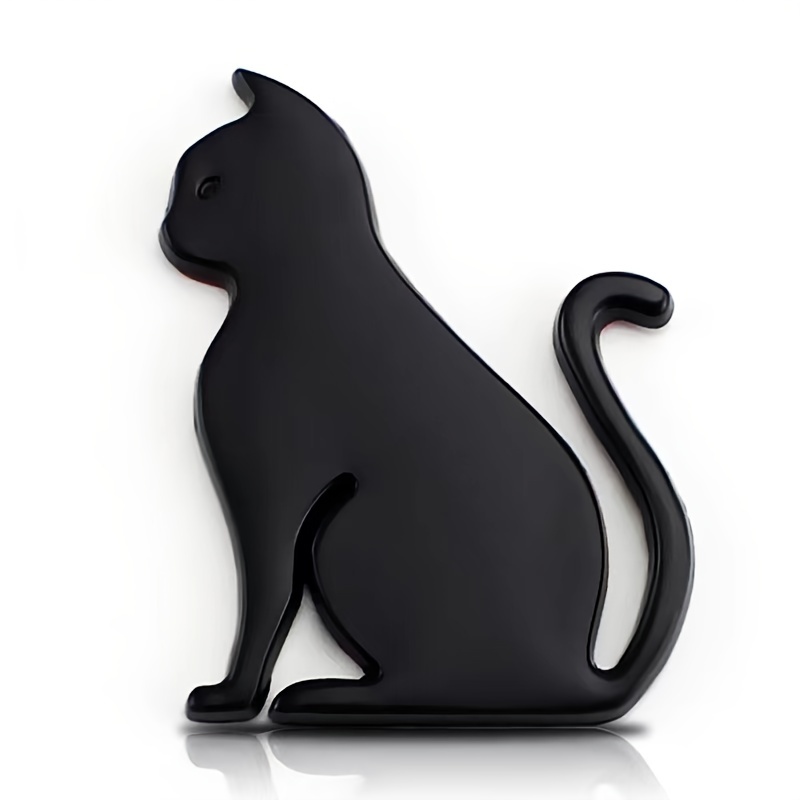TEMU Autocollant Métallique en Trois Dimensions de Chat pour Décoration de Voiture, de Voiture
