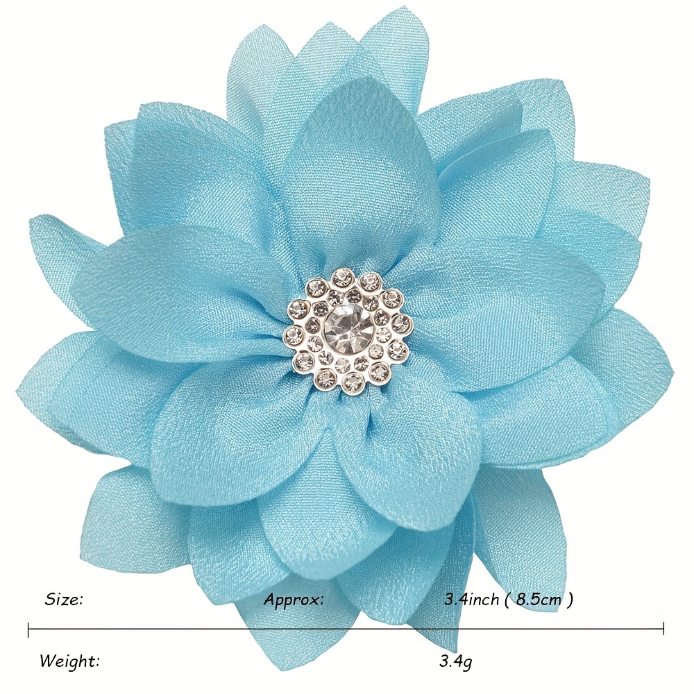 13cm 5pcs/lot Flower Shape Appliques Organza 3D Flower Wedding Dress Lace  Corsage Hair Accessories Fabric Accessories X898