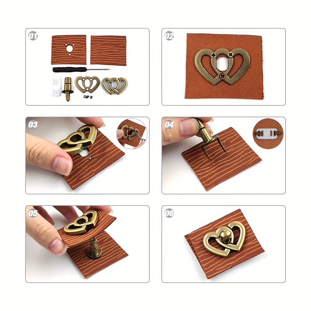 Metal Rectangle Turn Lock Twist Clasp For Leather Craft Women Handbag  Shoulder Bag Purse Diy Hardware Wallet Accessaries Bag Buckle Replacements  - Temu Australia