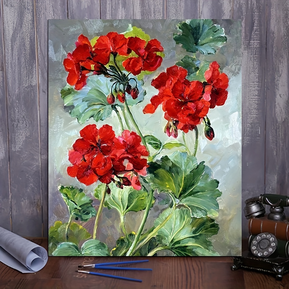 Cats And Flowers One Piece Oil Painting Set Diy Digital Oil - Temu