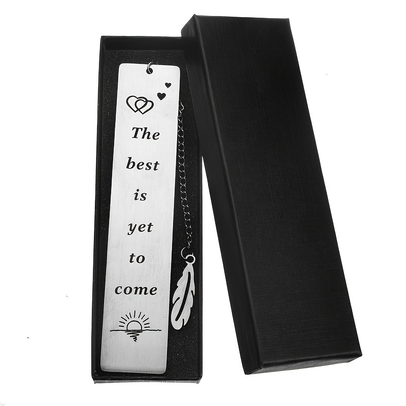 Top grade Gift Box Packaging Bookmark Stainless Steel Tassel Temu