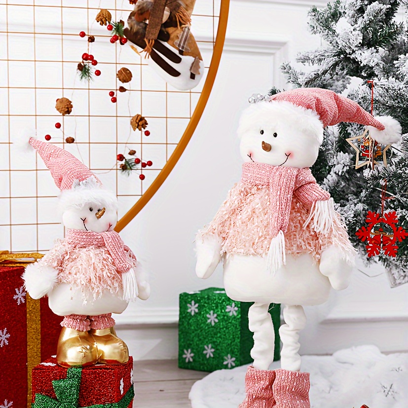 1pc Winter Scarf Snowman, Resin Mini Christmas Ornaments Snowman Christmas  Figurines Decoration