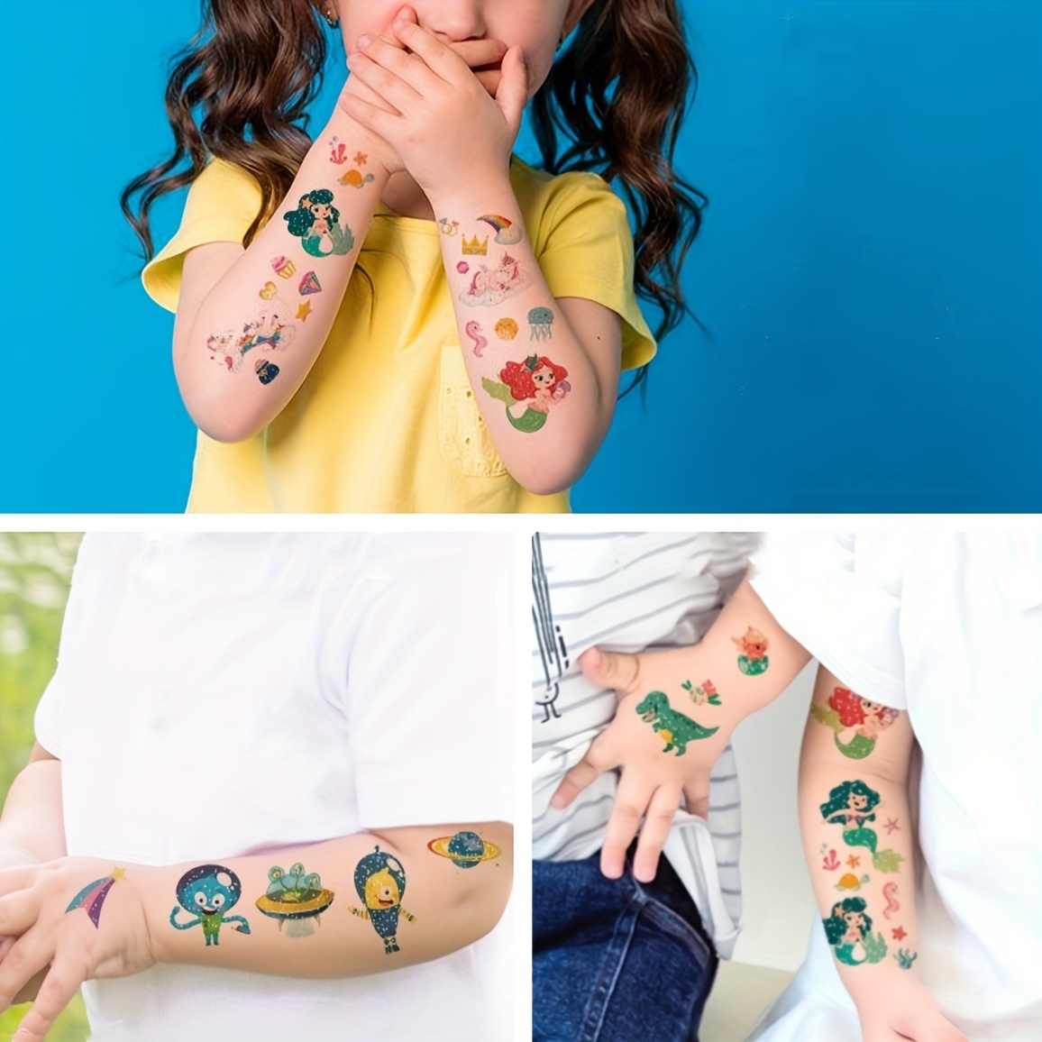 5 Uds. Pegatinas Bonitas Tatuajes Niños Niñas Pegatinas - Temu Mexico