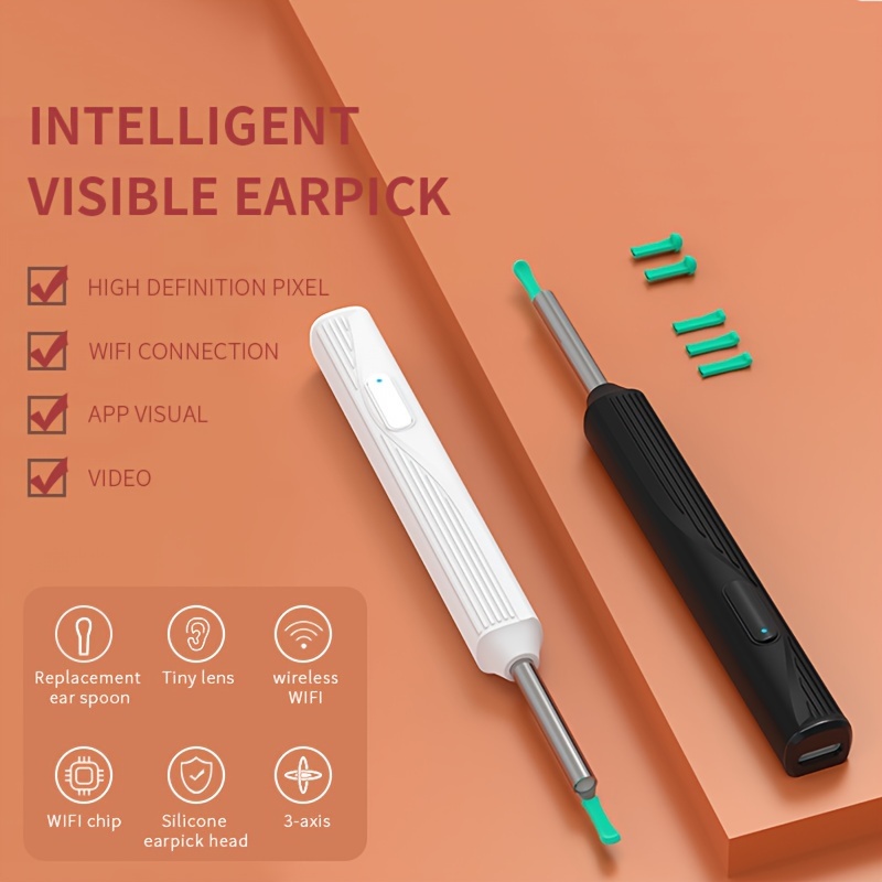 7in1 Wireless Visual Ear Digging Spoon WiFi Endoscope High-definition Ear  Picking Tool Ear Wax Cleaning Tool